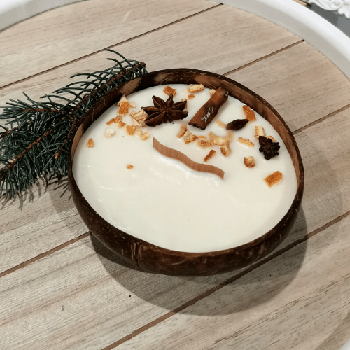 Sójová svíčka v kokosu | Vánoční čas