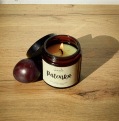 Sójová svíčka Pálenka v hnědém skle 120 ml