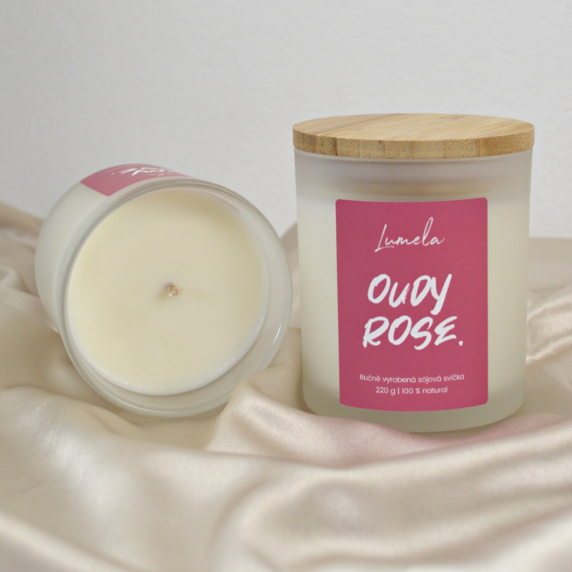 Sójová svíčka Oudy Rose 300 ml