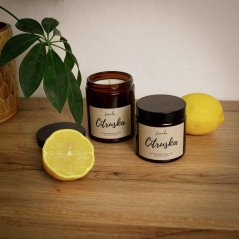 Sójová svíčka Citruska v hnědém skle 180 ml